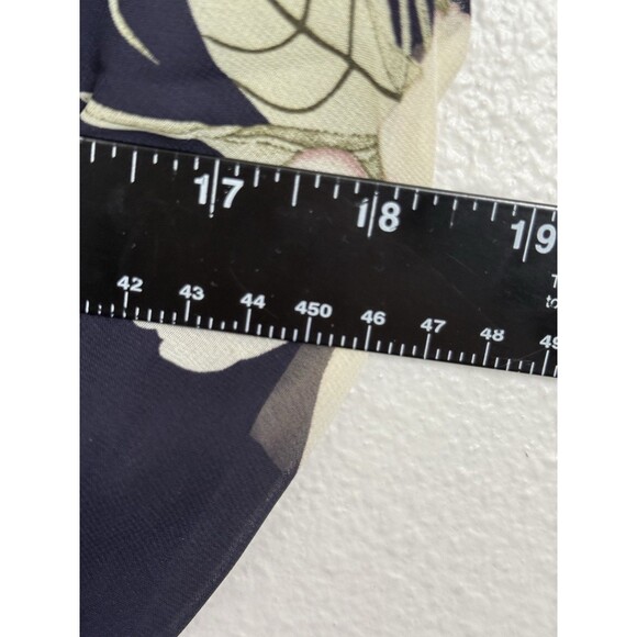 Lulus All Mine Navy Blue Floral Print High-Low Wrap Dress size M Wedding Summer - Picture 9 of 10